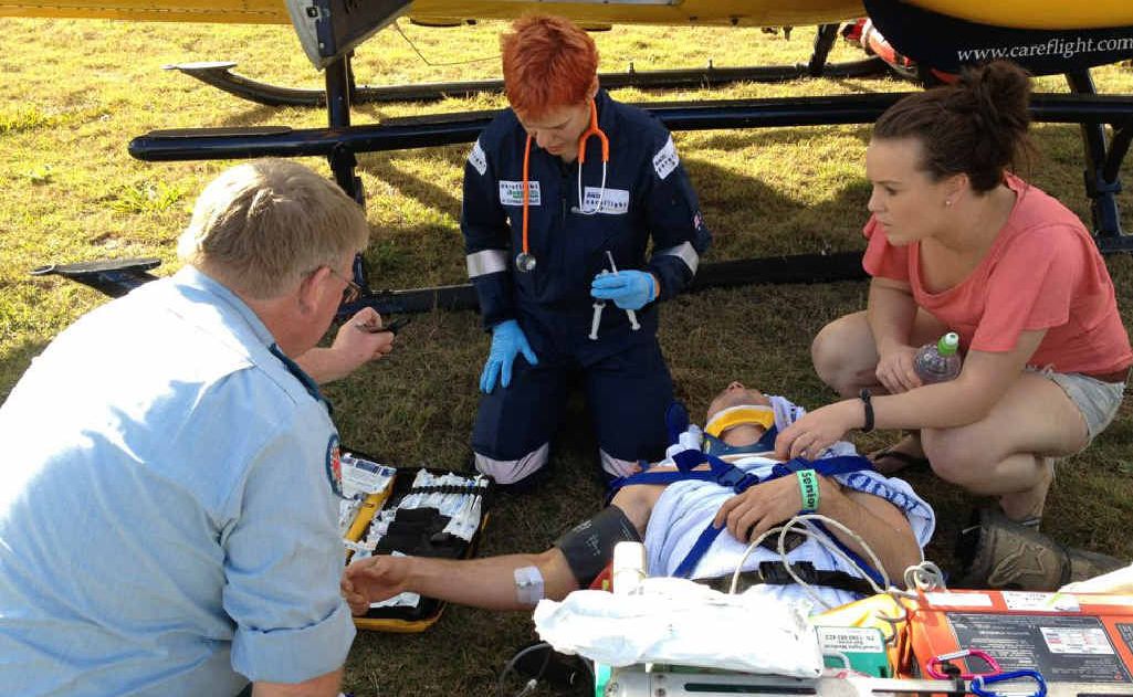 A 21-year-old Ipswich man was airlifted after a motorbike crash yesterday. A 21-year-old Ipswich man was airlifted after a motorbike crash yesterday.